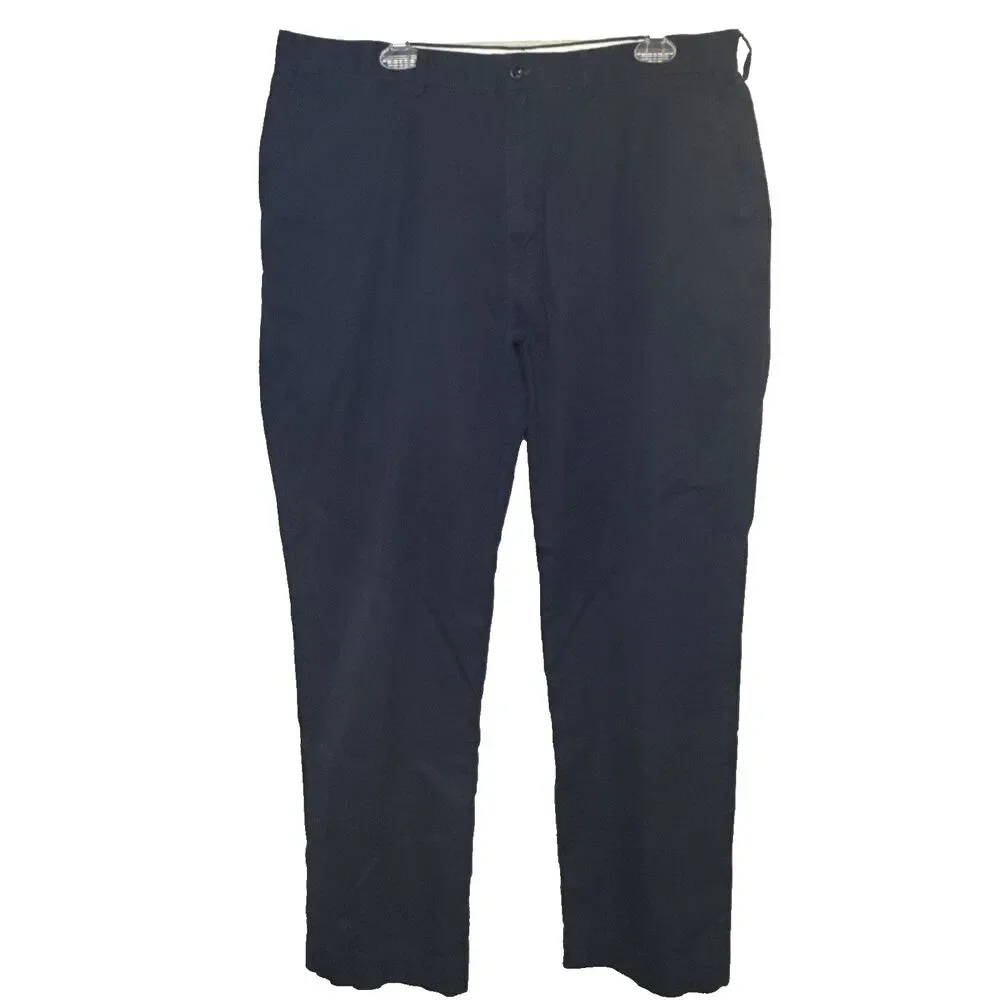 Polo Ralph Lauren Chino Pants Mens 38x30 Navy Blue Classic Fit Flat Front Cotton